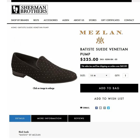 $325 Mezlan Neiman Marcus 8.5 M * Allen Edmonds - Picture 3 of 13